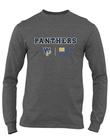 West Park Panthers WP Script Team Colors Flag Men's LS T-Shirt