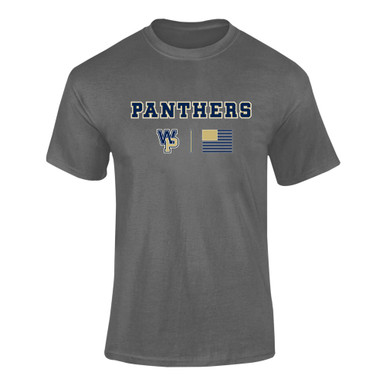 West Park Panthers WP Script Team Colors Flag Men's SS T-Shirt