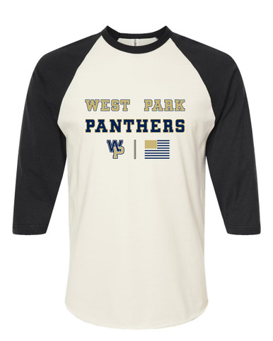 West Park Panthers WP Script Spirit Flag Women's Baseball T-Shirt