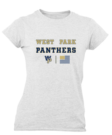 West Park Panthers WP Script Spirit Flag Women's SS T-Shirt