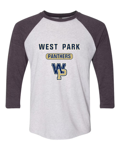 West Park Panthers WP Script Mascot #3 Women's Baseball T-Shirt