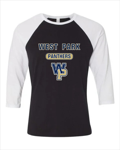 West Park Panthers WP Script Mascot #3 Men's Baseball T-Shirt