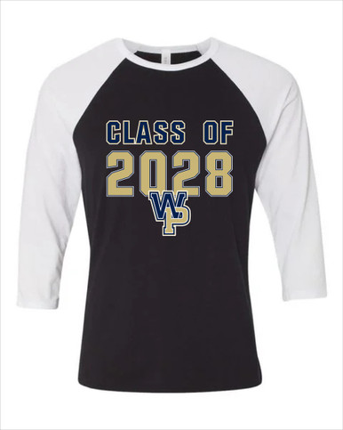 West Park Panthers WP Script Class of 2028 Men's Baseball T-Shirt