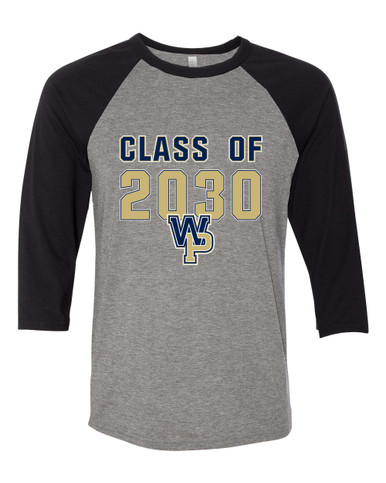 West Park Panthers WP Script Class of 2030 Men's Baseball T-Shirt