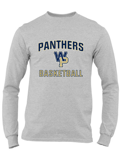 West Park Panthers WP Script Basketball #1 Men's LS T-Shirt