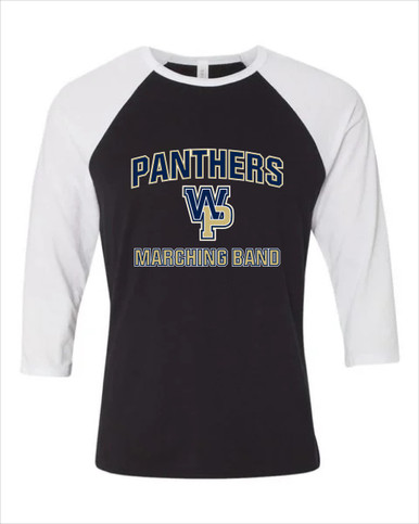West Park Panthers WP Script Marching Band Men's Baseball T-Shirt