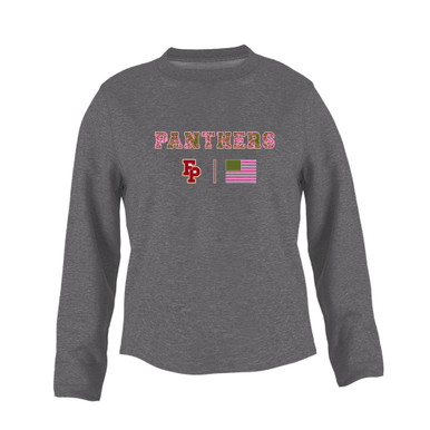 Forest Park Panthers Pink Camo Flag Women's Sweatshirt