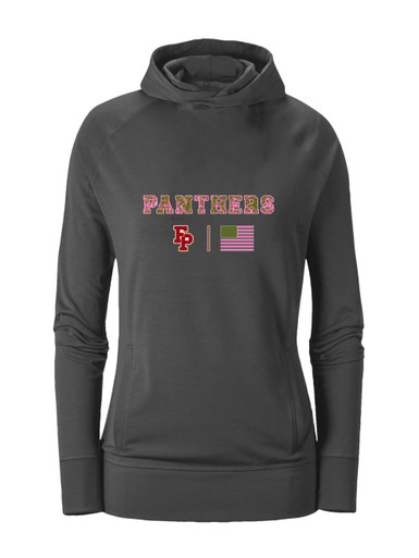 Forest Park Panthers Pink Camo Flag Women's Hoodie