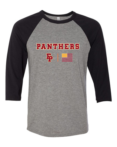 Forest Park Panthers Team Colors Flag Women's Baseball T-Shirt