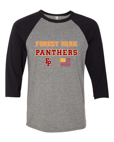 Forest Park Panthers Spirit Flag Men's Baseball T-Shirt