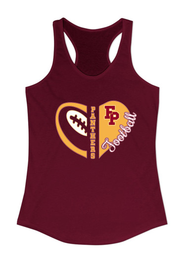 Forest Park Panthers Heart Football Women's Tank Top