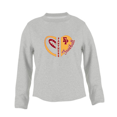 Forest Park Panthers Heart Football Women's Sweatshirt