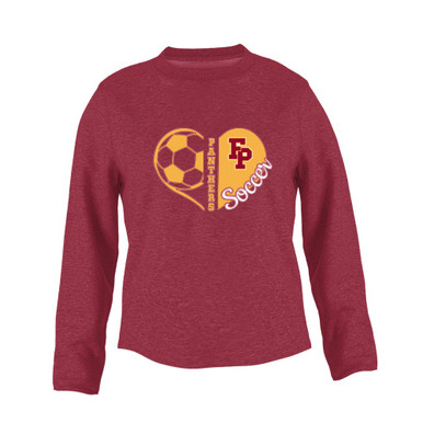 Forest Park Panthers Heart Soccer Women's Sweatshirt