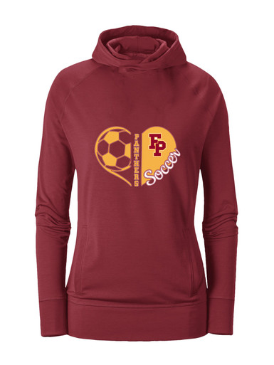 Forest Park Panthers Heart Soccer Women's Hoodie