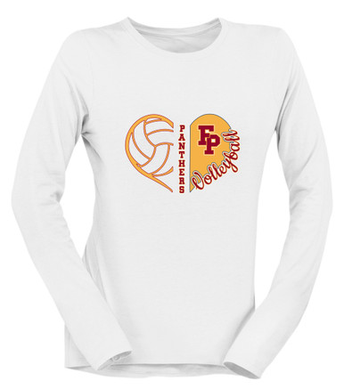 Forest Park Panthers Heart Volleyball Women's Premium LS T-Shirt