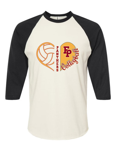 Forest Park Panthers Heart Volleyball Women's Baseball T-Shirt