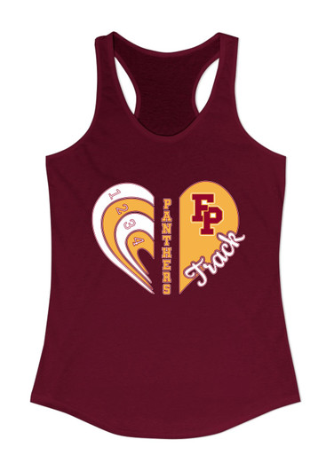 Forest Park Panthers Heart Track Women's Tank Top