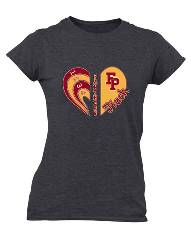Forest Park Panthers Heart Track Women's SS T-Shirt