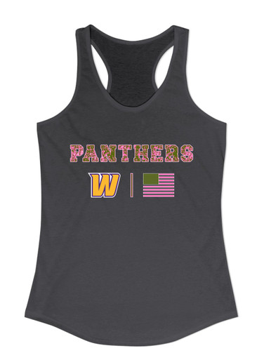 Wenatchee Panthers Pink Camo Flag Women's Tank Top