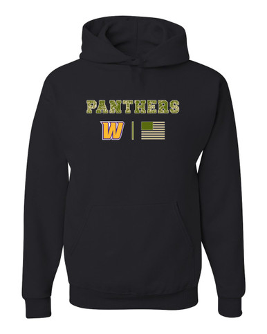 Wenatchee Panthers Camo Flag Men's Premium Hoodie