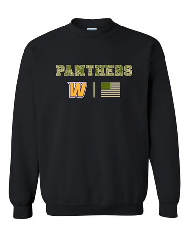Wenatchee Panthers Camo Flag Men's Sweatshirt