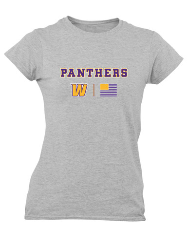 Wenatchee Panthers Team Colors Flag Women's Premium SS T-Shirt