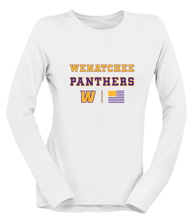 Wenatchee Panthers Spirit Flag Women's Premium LS T-Shirt