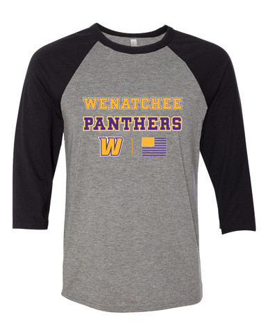 Wenatchee Panthers Spirit Flag Men's Baseball T-Shirt