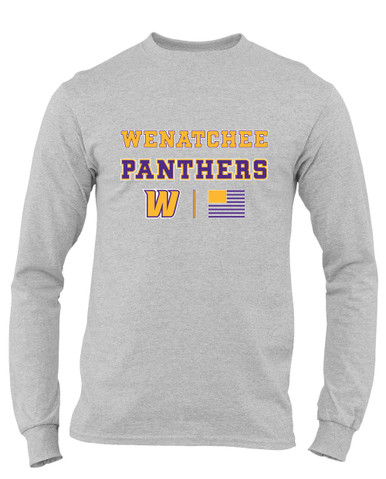 Wenatchee Panthers Spirit Flag Men's Premium LS T-Shirt