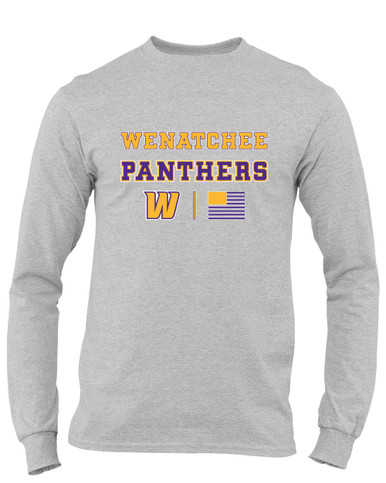 Wenatchee Panthers Spirit Flag Men's LS T-Shirt