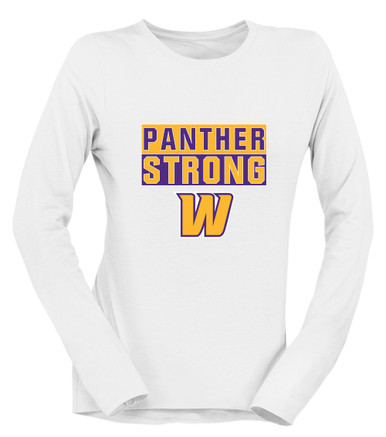Wenatchee Panthers Strong #1 Women's LS T-Shirt