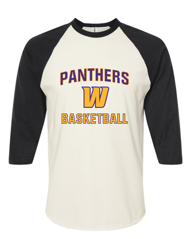 Wenatchee Panthers Basketball #1 Men's Baseball T-Shirt