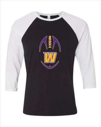 Wenatchee Panthers Football #4 Women's Baseball T-Shirt