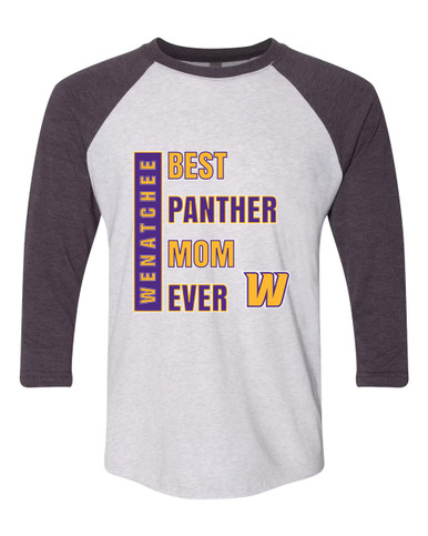 Wenatchee Panthers Best Panther Mom Women's Baseball T-Shirt