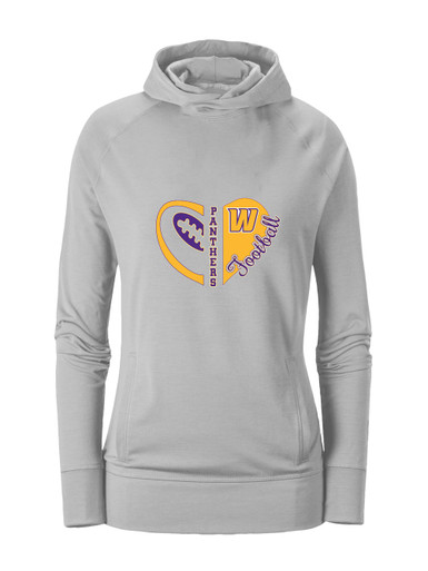 Wenatchee Panthers Heart Football Women's Hoodie