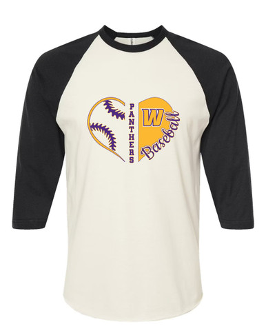 Wenatchee Panthers Heart Baseball Women's Baseball T-Shirt