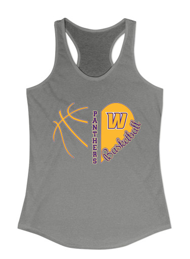 Wenatchee Panthers Heart Basketball Women's Tank Top