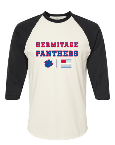 Hermitage Panthers Spirit Flag Women's Baseball T-Shirt