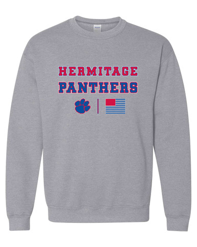 Hermitage Panthers Spirit Flag Men's Sweatshirt