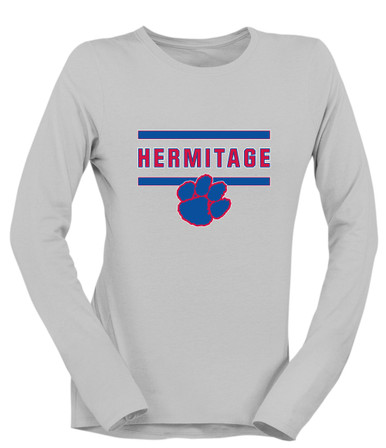 Hermitage Panthers Mascot #4 Women's LS T-Shirt