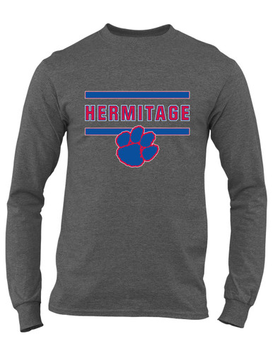 Hermitage Panthers Mascot #4 Men's LS T-Shirt