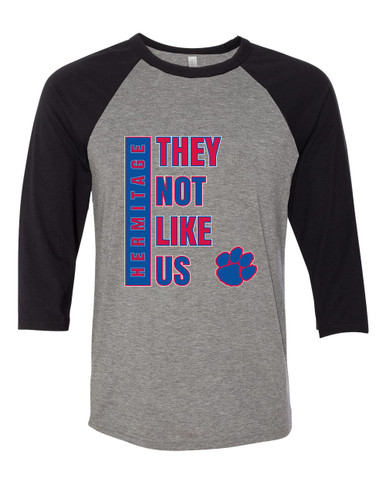 Hermitage Panthers They Not Like Us #1 Women's Baseball T-Shirt