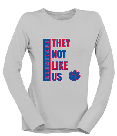 Hermitage Panthers They Not Like Us #1 Women's LS T-Shirt