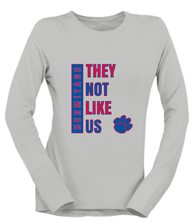 Hermitage Panthers They Not Like Us #1 Women's Premium LS T-Shirt