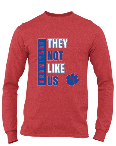 Hermitage Panthers They Not Like Us #1 Men's LS T-Shirt