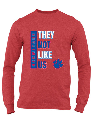 Hermitage Panthers They Not Like Us #1 Men's Premium LS T-Shirt