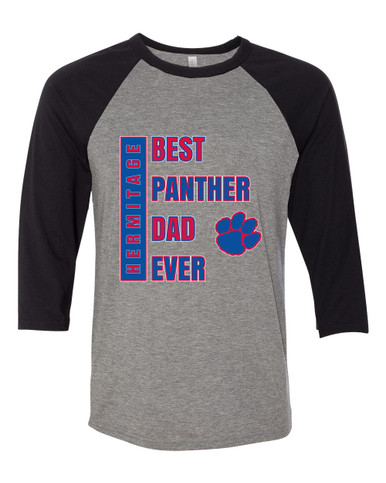 Hermitage Panthers Best Panther Dad Men's Baseball T-Shirt