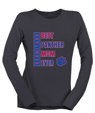 Hermitage Panthers Best Panther Mom Women's LS T-Shirt