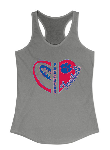 Hermitage Panthers Heart Football Women's Tank Top