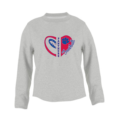Hermitage Panthers Heart Football Women's Sweatshirt